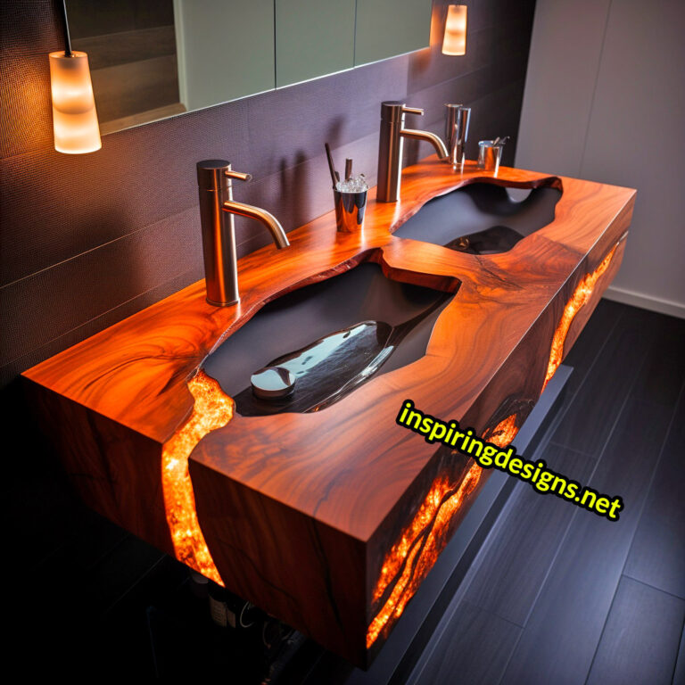 These Bath Counters Made from Wood, Crystal, and Epoxy are Redefining ...