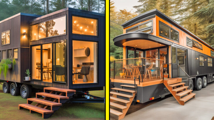20+ Incredible Luxury Modern Tiny Homes With Huge Windows and Decks