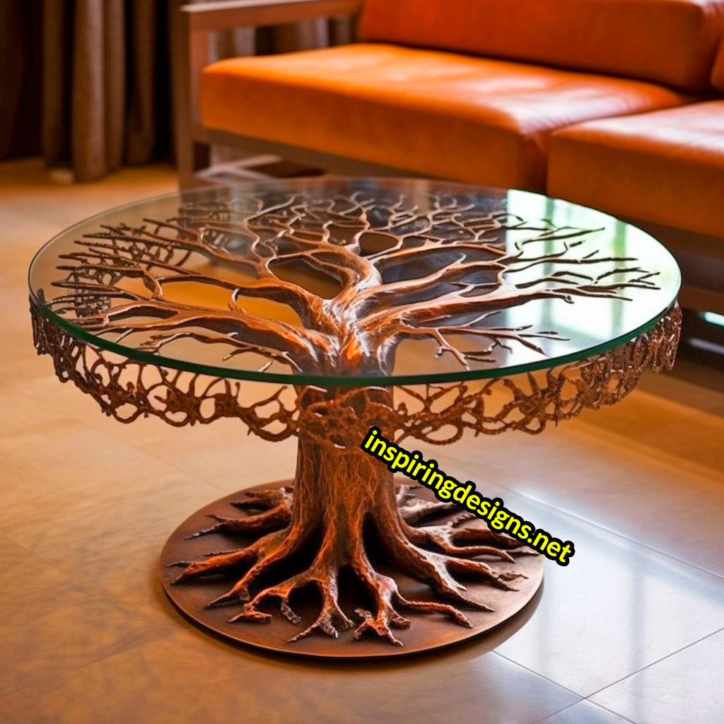 Metal Tree Design Coffee Tables