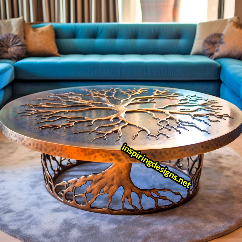 Metal Tree Design Coffee Tables