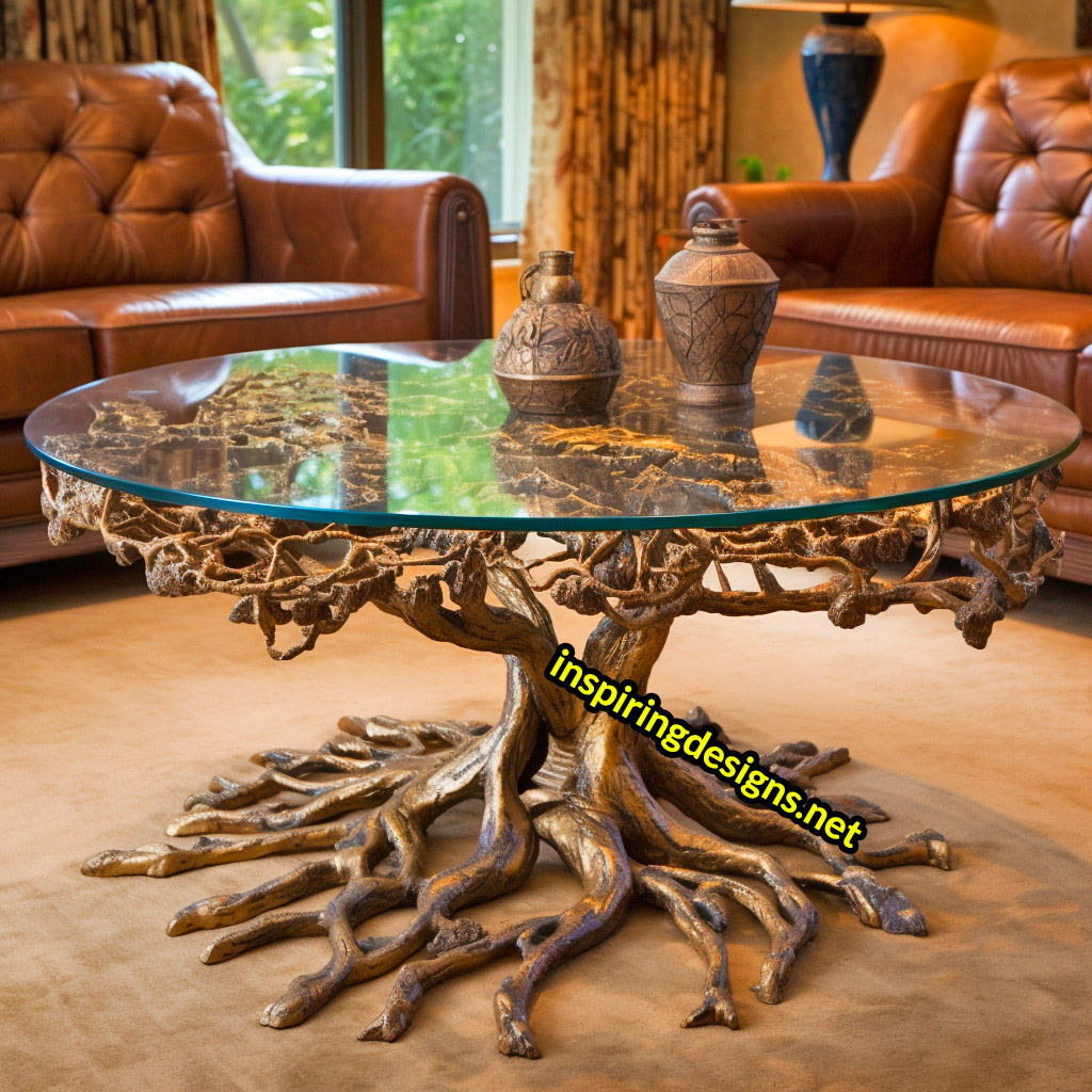 Metal Tree Design Coffee Tables