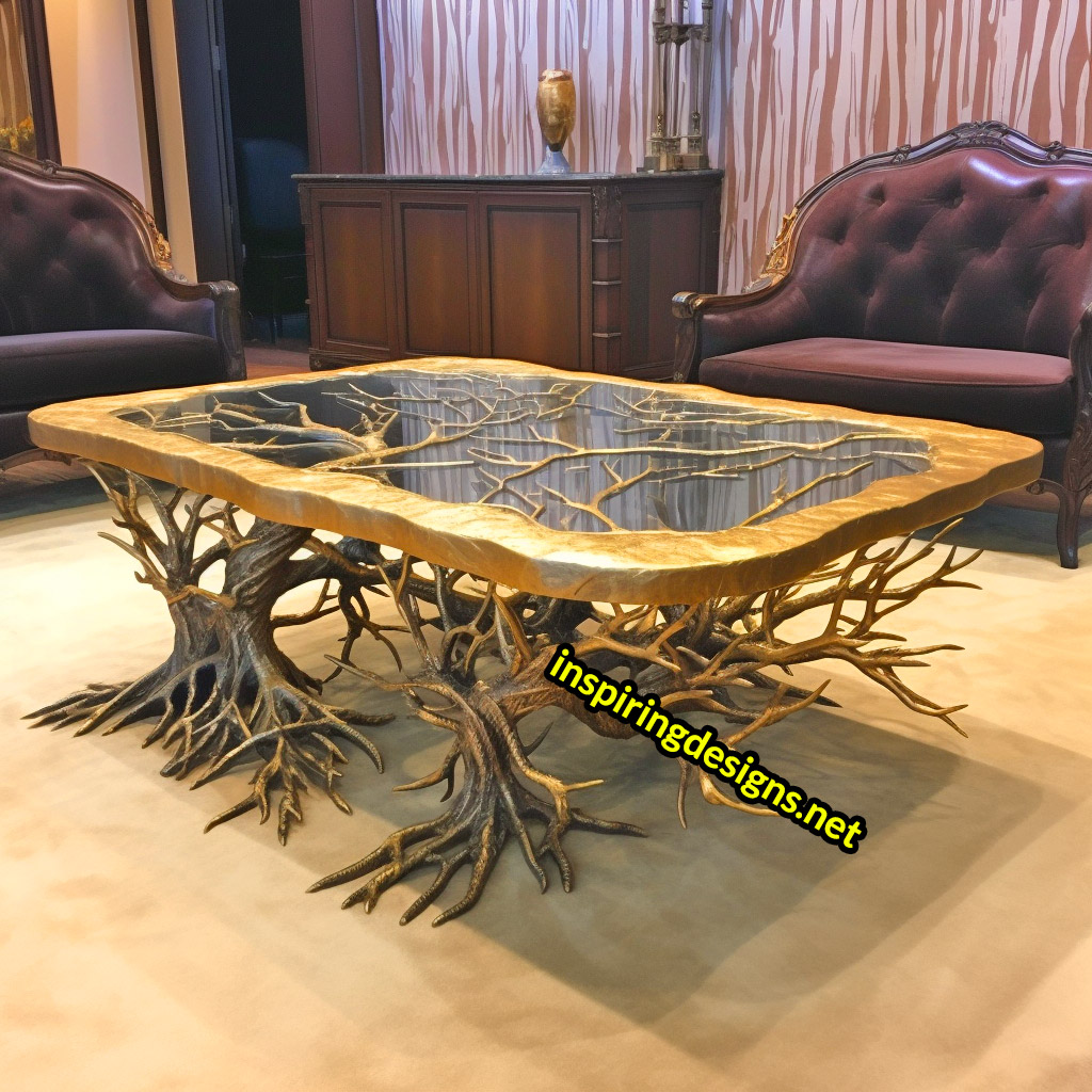 Metal Tree Design Coffee Tables