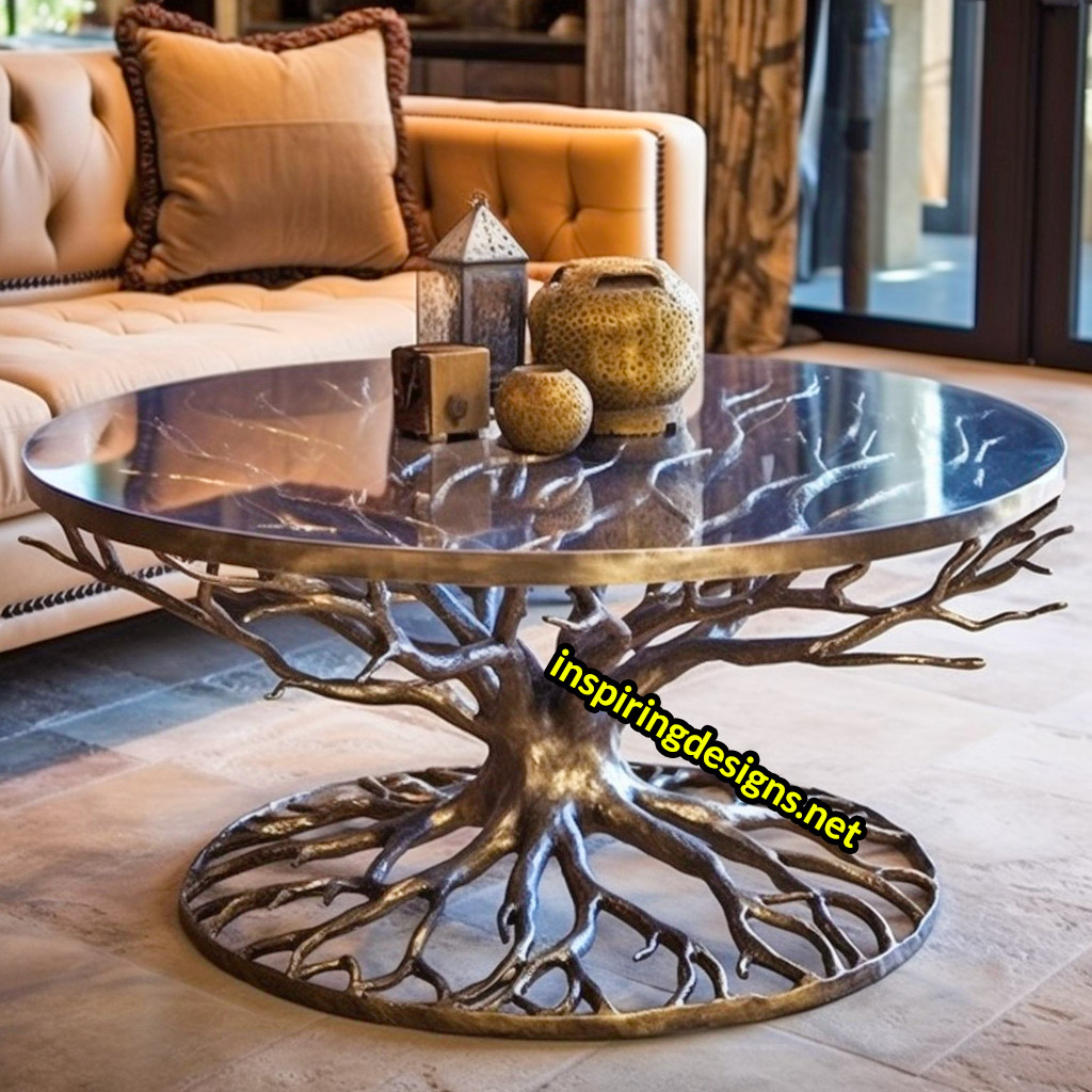 Metal Tree Design Coffee Tables