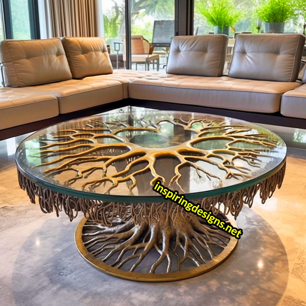 Metal Tree Design Coffee Tables