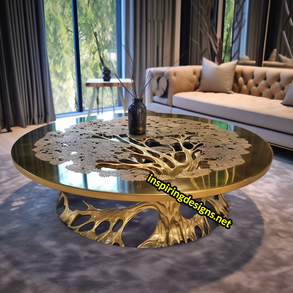 Metal Tree Design Coffee Tables