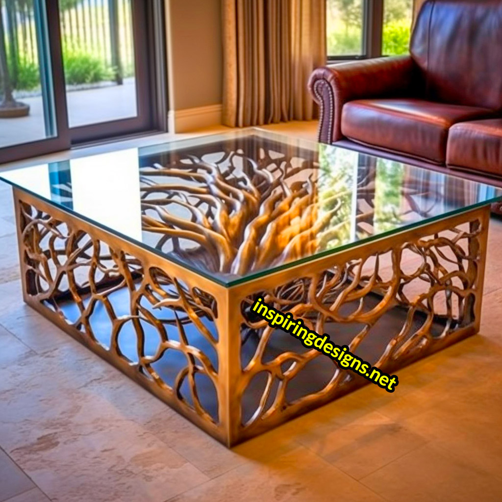 Metal Tree Design Coffee Tables