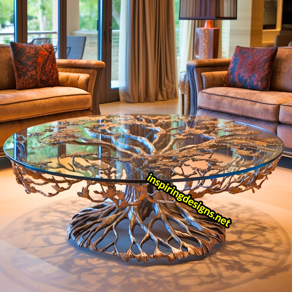 Metal Tree Design Coffee Tables