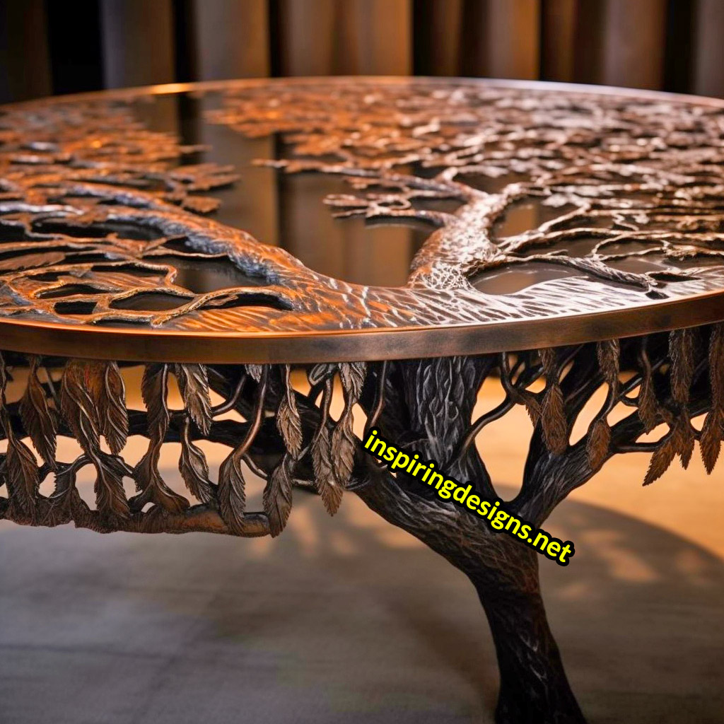 Metal Tree Design Coffee Tables