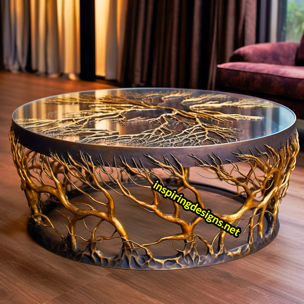 Metal Tree Design Coffee Tables