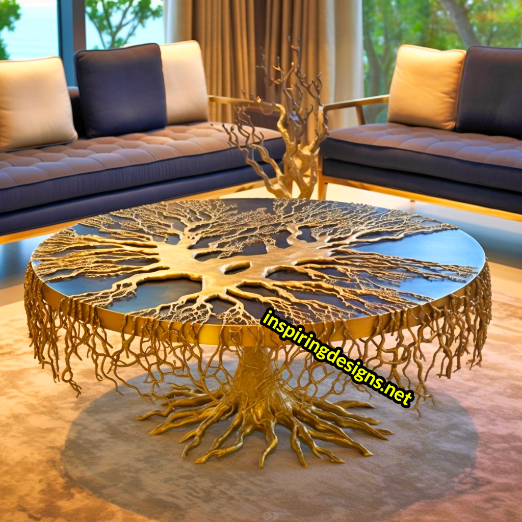 Metal Tree Design Coffee Tables