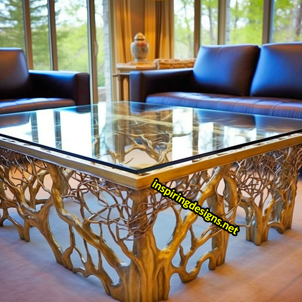 Metal Tree Design Coffee Tables