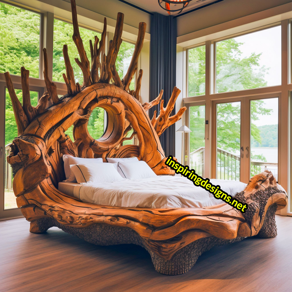 log beds for master bedroom