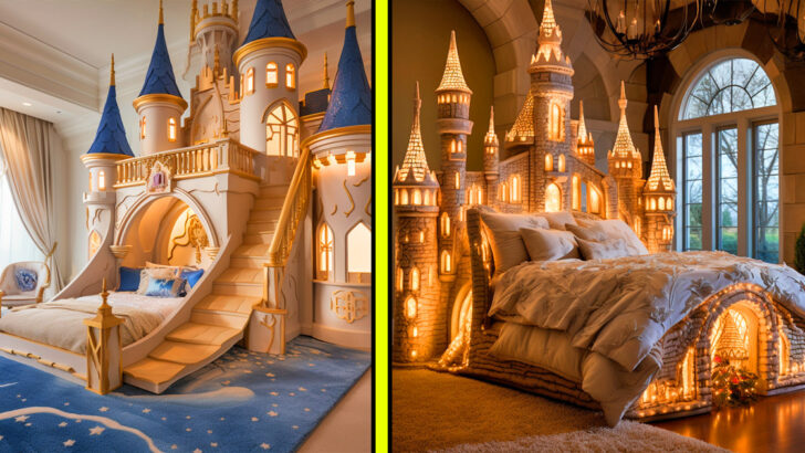 These Giant Disney Castle Shaped Beds Will Turn Your Bedroom into a Fairy Tale Kingdom