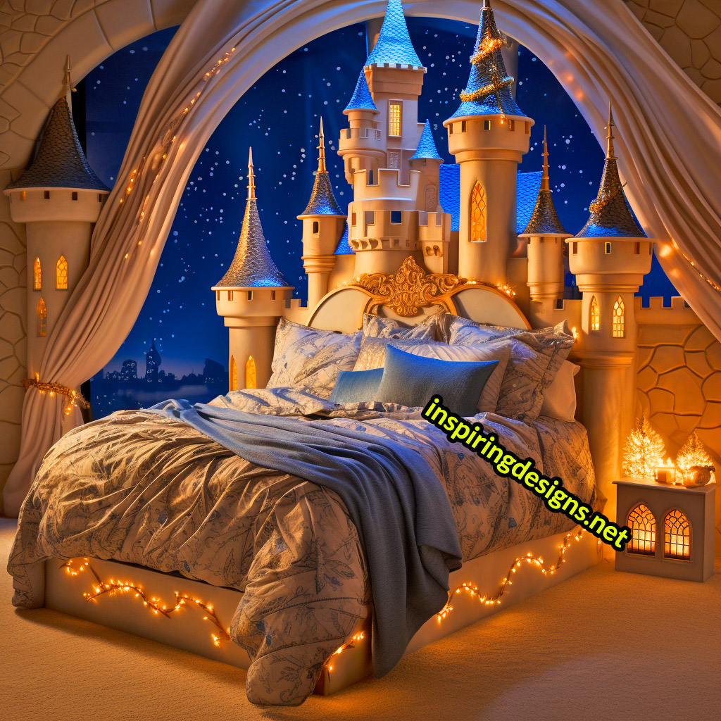 Giant Disney Castle Shaped Beds