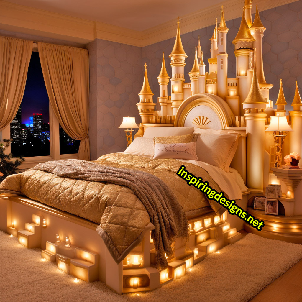 Giant Disney Castle Shaped Beds