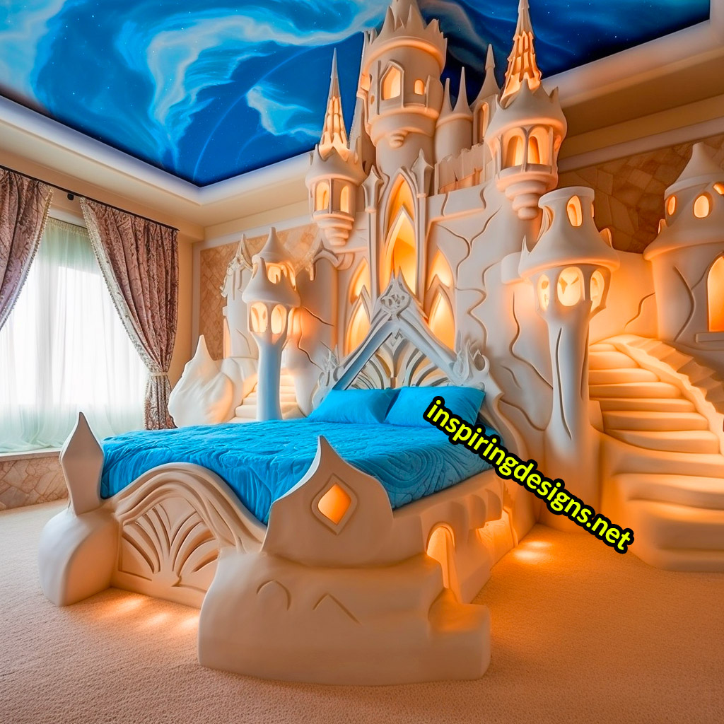 Giant Disney Castle Shaped Beds