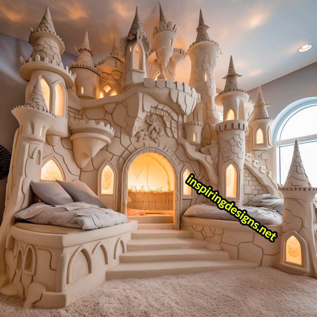 Giant Disney Castle Shaped Beds