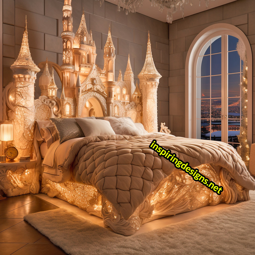 Giant Disney Castle Shaped Beds