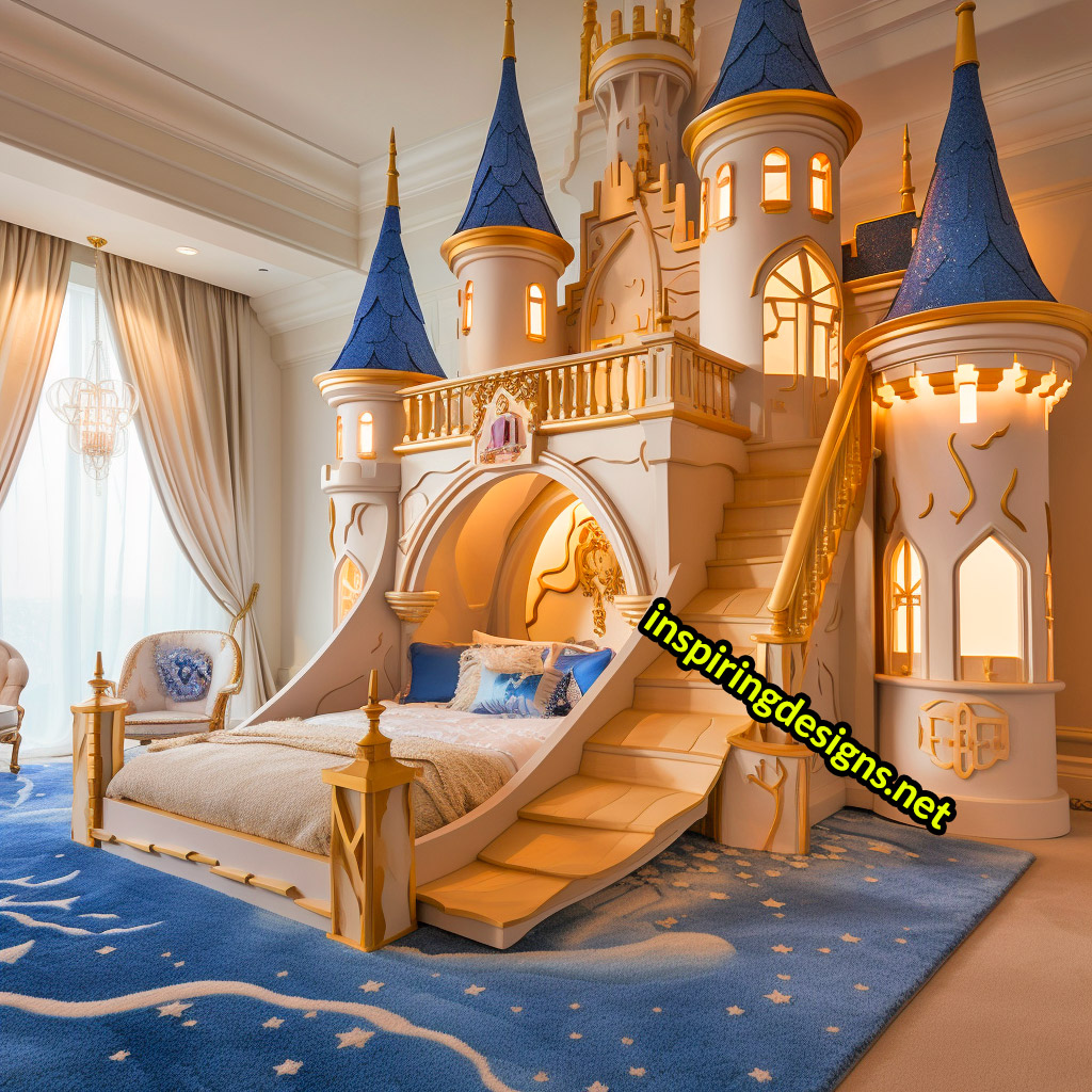 Giant Disney Castle Shaped Beds