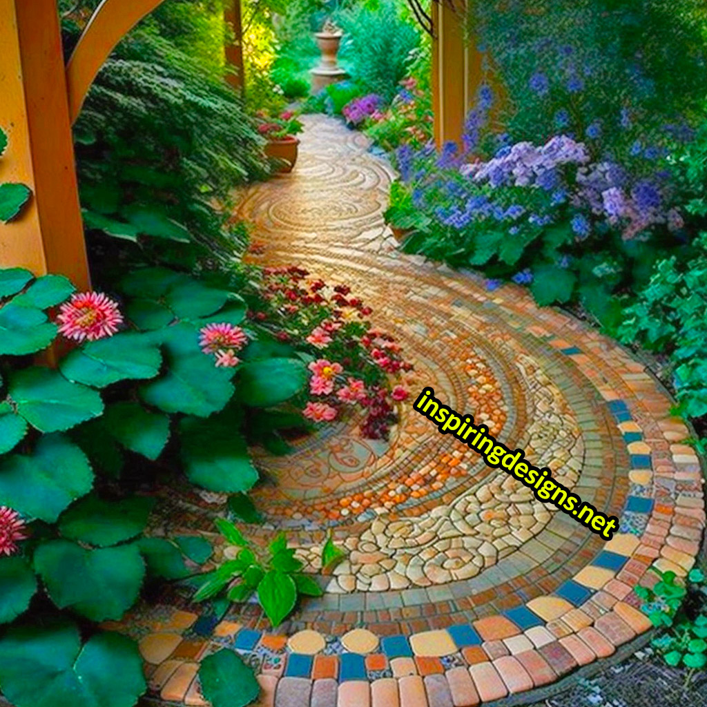 Creative Garden Walkways - Inspiring outdoor patio walkway designs