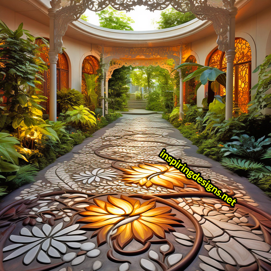 Creative Garden Walkways - Inspiring outdoor patio walkway designs