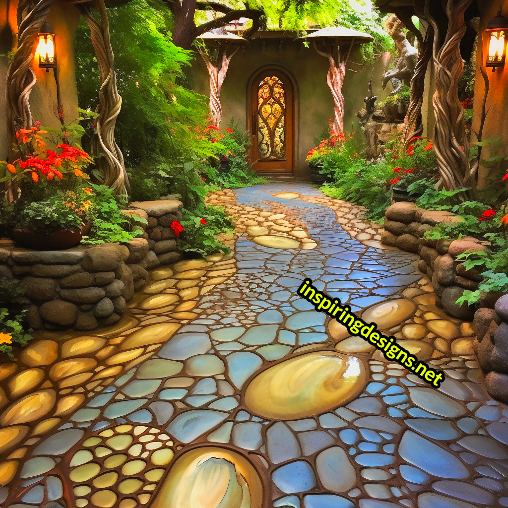 Creative Garden Walkways - Inspiring outdoor patio walkway designs