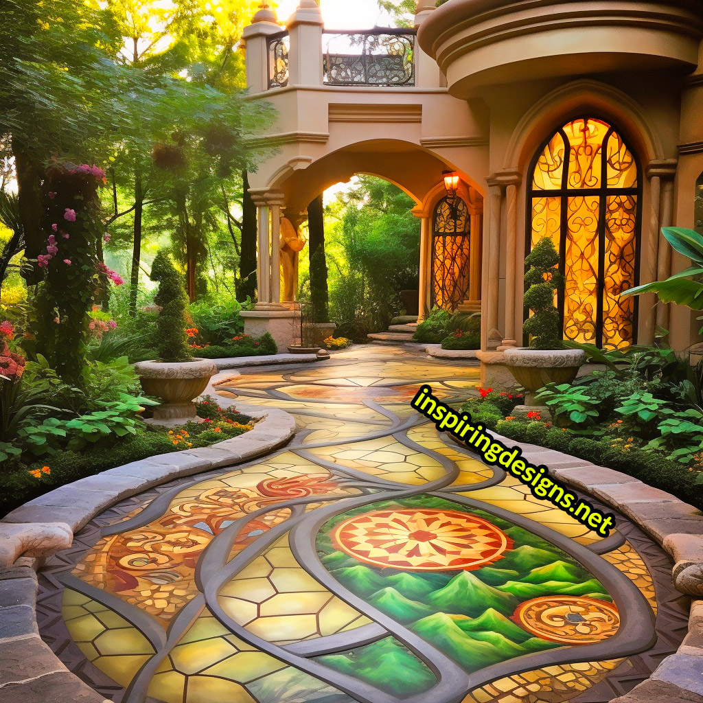 Creative Garden Walkways - Inspiring outdoor patio walkway designs