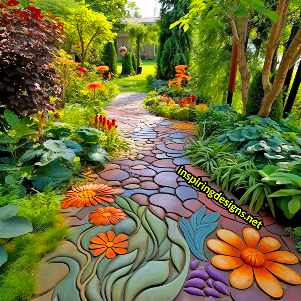 Creative Garden Walkways - Inspiring outdoor patio walkway designs