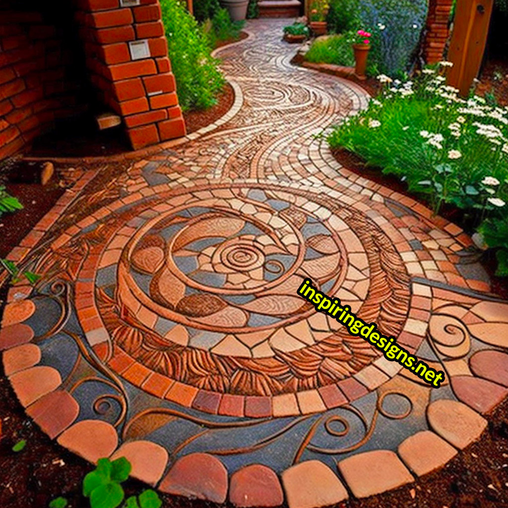 Creative Garden Walkways - Inspiring outdoor patio walkway designs