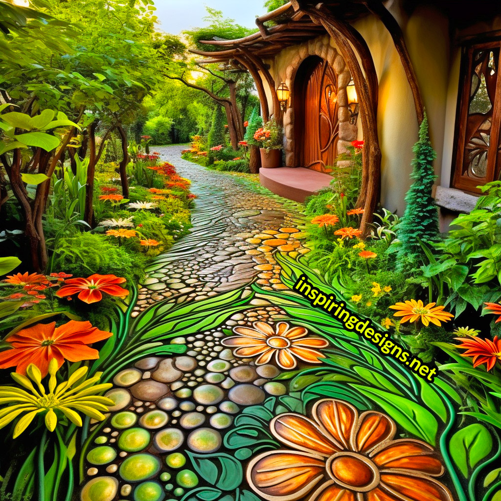 Creative Garden Walkways - Inspiring outdoor patio walkway designs