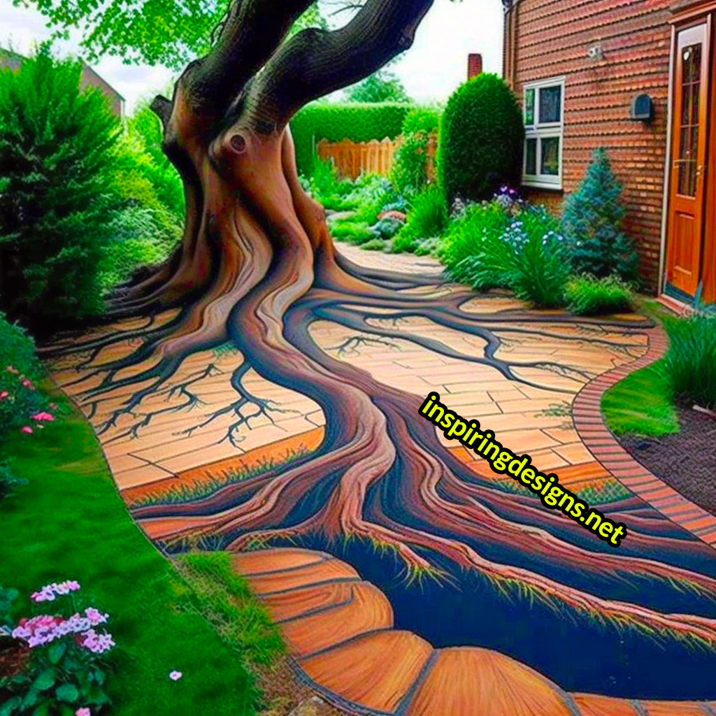 Creative Garden Walkways - Inspiring outdoor patio walkway designs