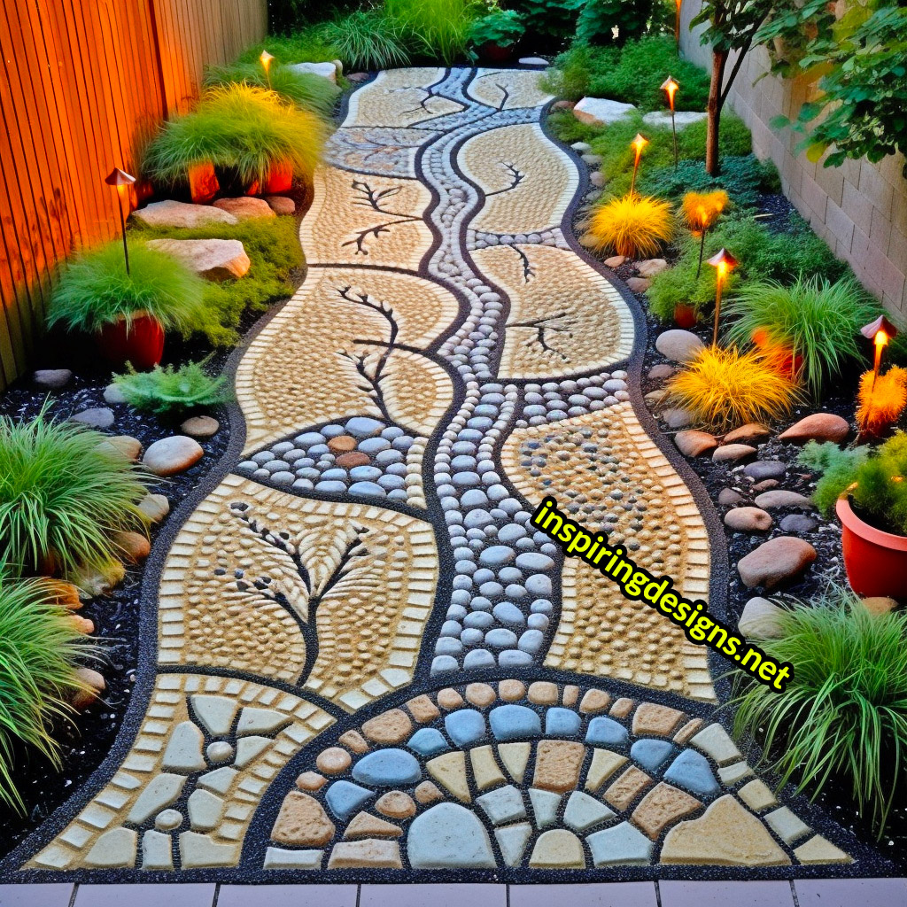 Creative Garden Walkways - Inspiring outdoor patio walkway designs