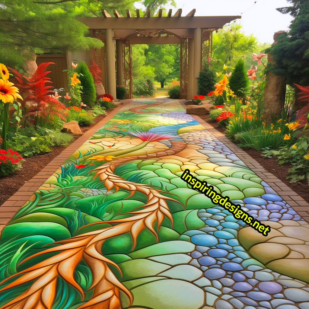 Creative Garden Walkways - Inspiring outdoor patio walkway designs