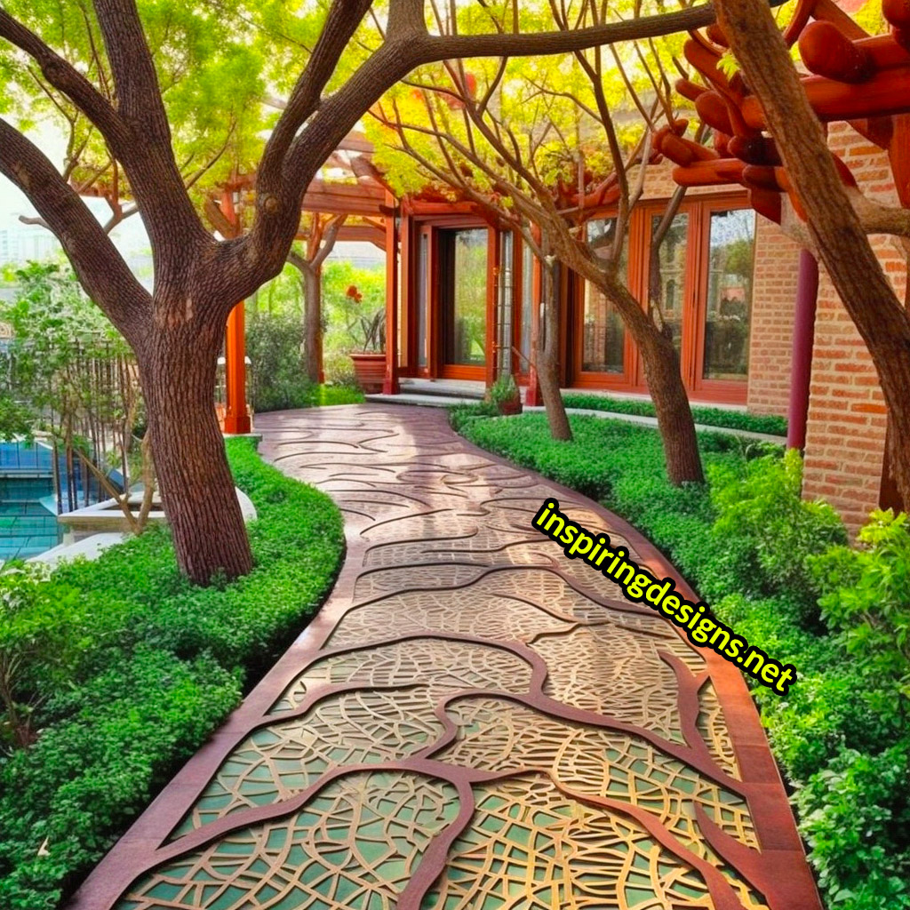 Creative Garden Walkways - Inspiring outdoor patio walkway designs