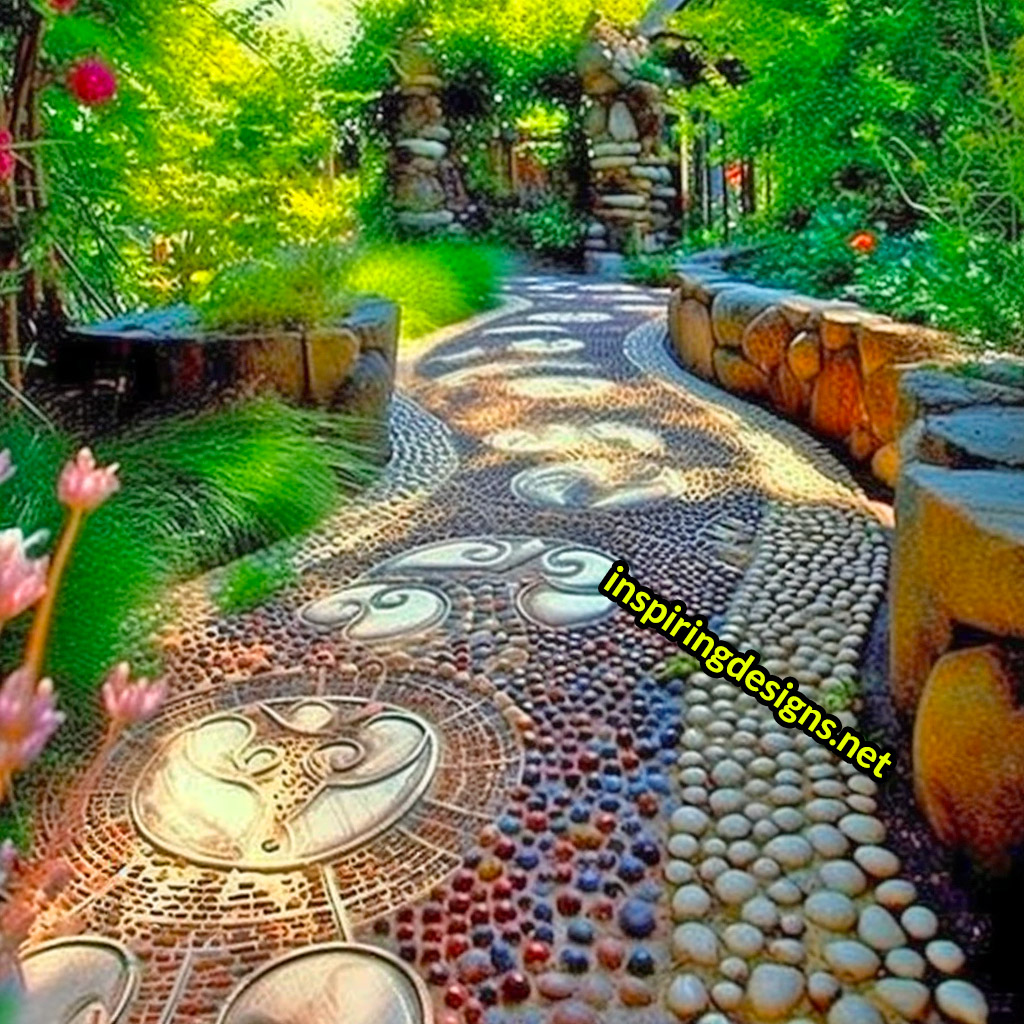 Creative Garden Walkways - Inspiring outdoor patio walkway designs