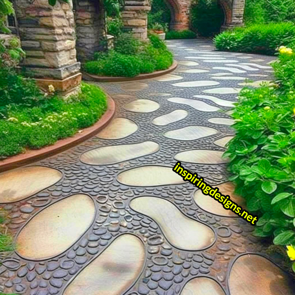 Creative Garden Walkways - Inspiring outdoor patio walkway designs