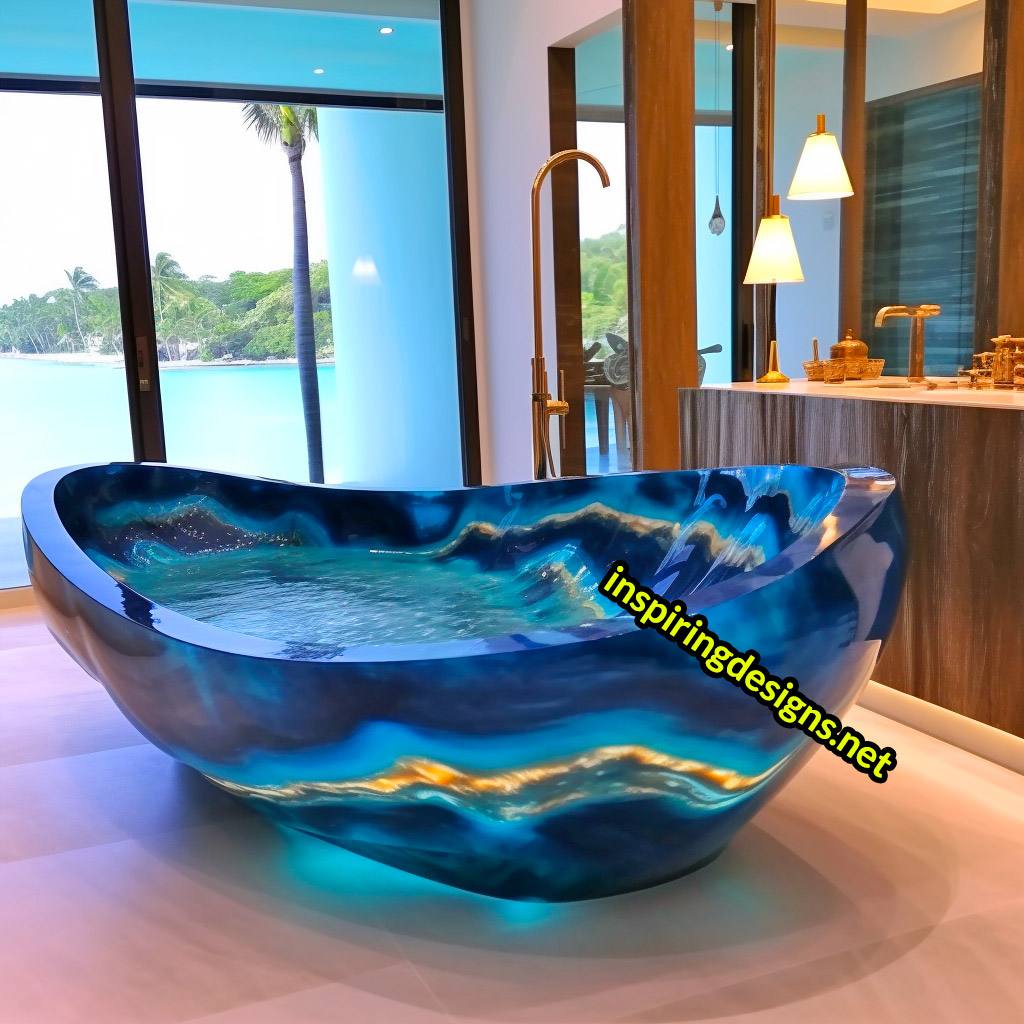 Luxury Bathtubs Made From Epoxy - Ocean Design