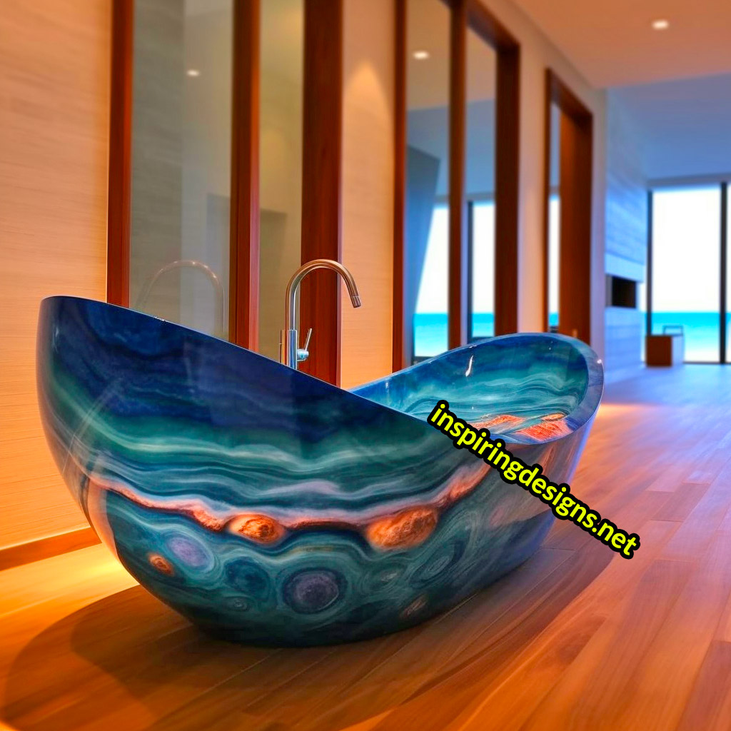 Luxury Bathtubs Made From Epoxy - Ocean Design