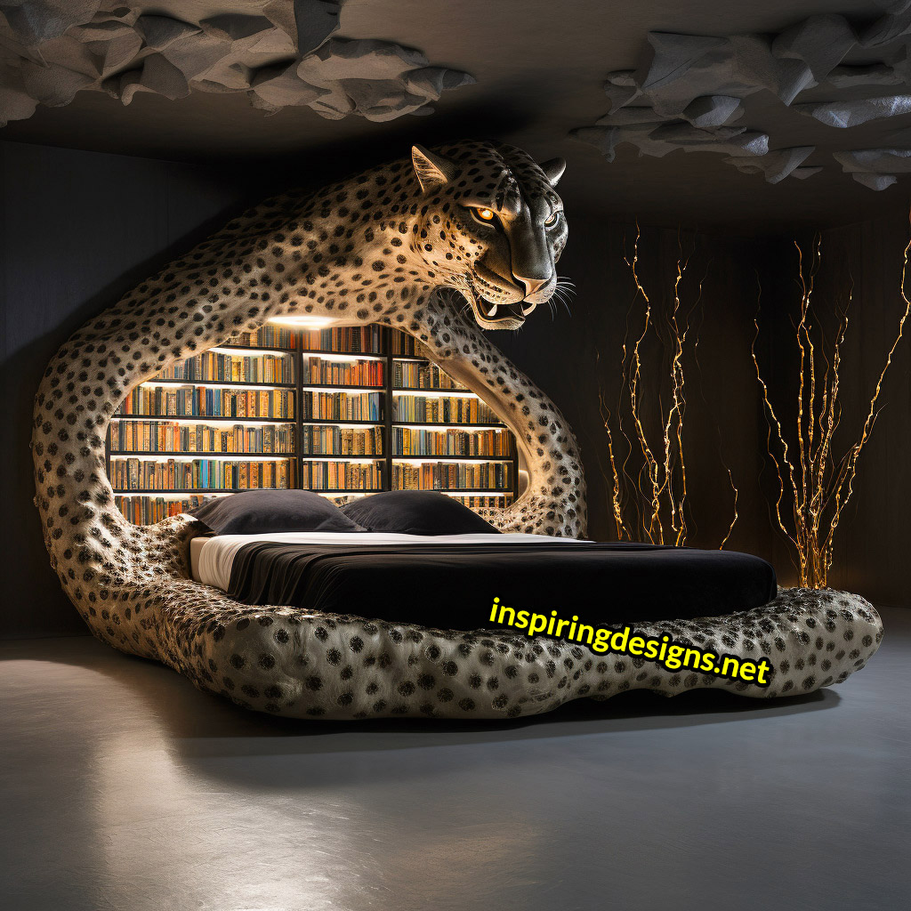 Giant Epic Animal Beds - Oversized leopard bed frame
