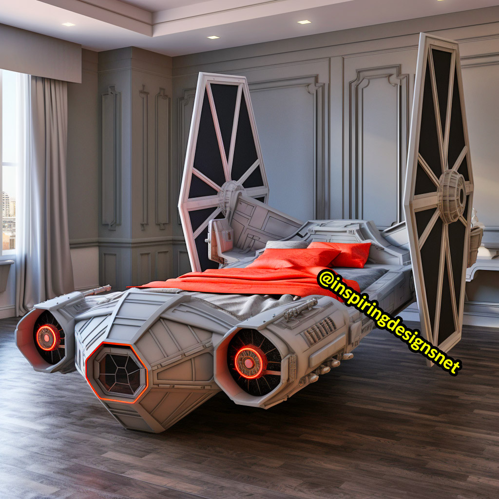 Star Wars Kids Beds - Winged tie fighter bed