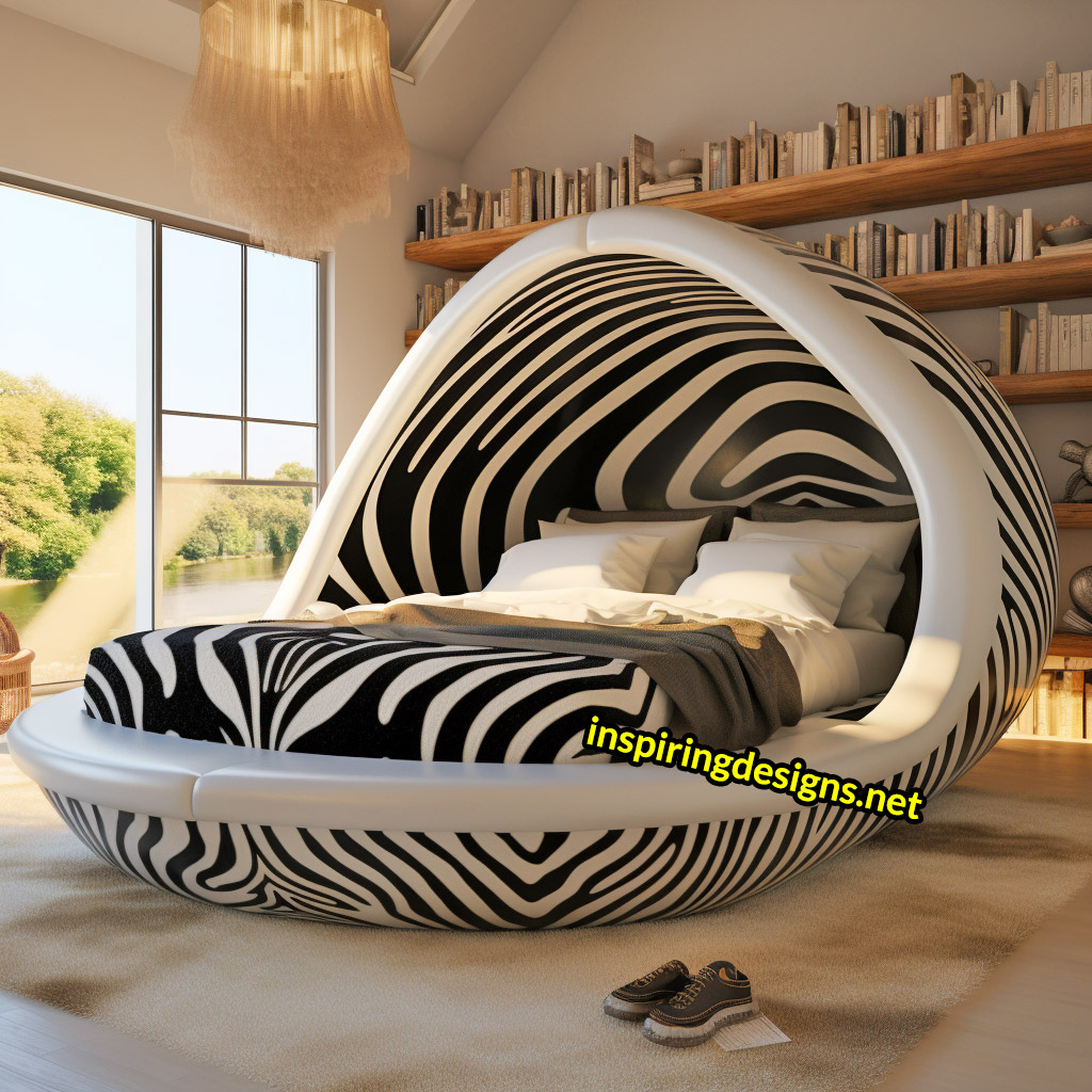 Giant Epic Animal Beds - Oversized zebra bed frame