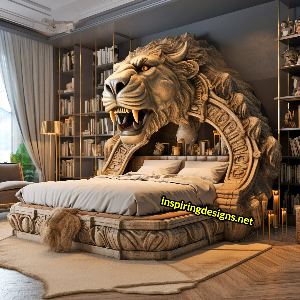 Giant Epic Animal Beds - Oversized lion bed frame