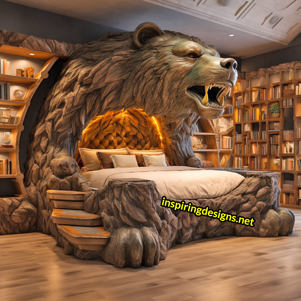 Big teddy bear store bed