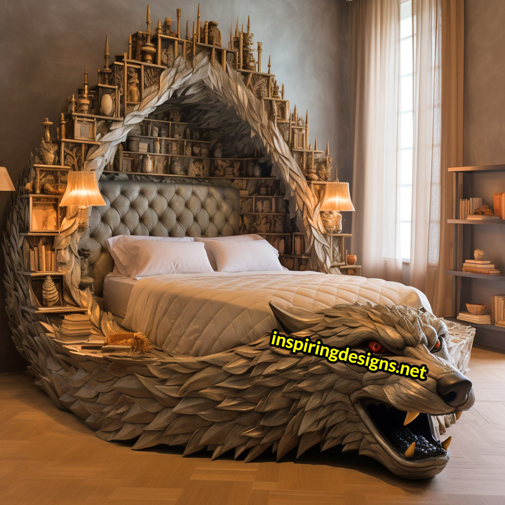 Giant Epic Animal Beds - Oversized wolf bed frame