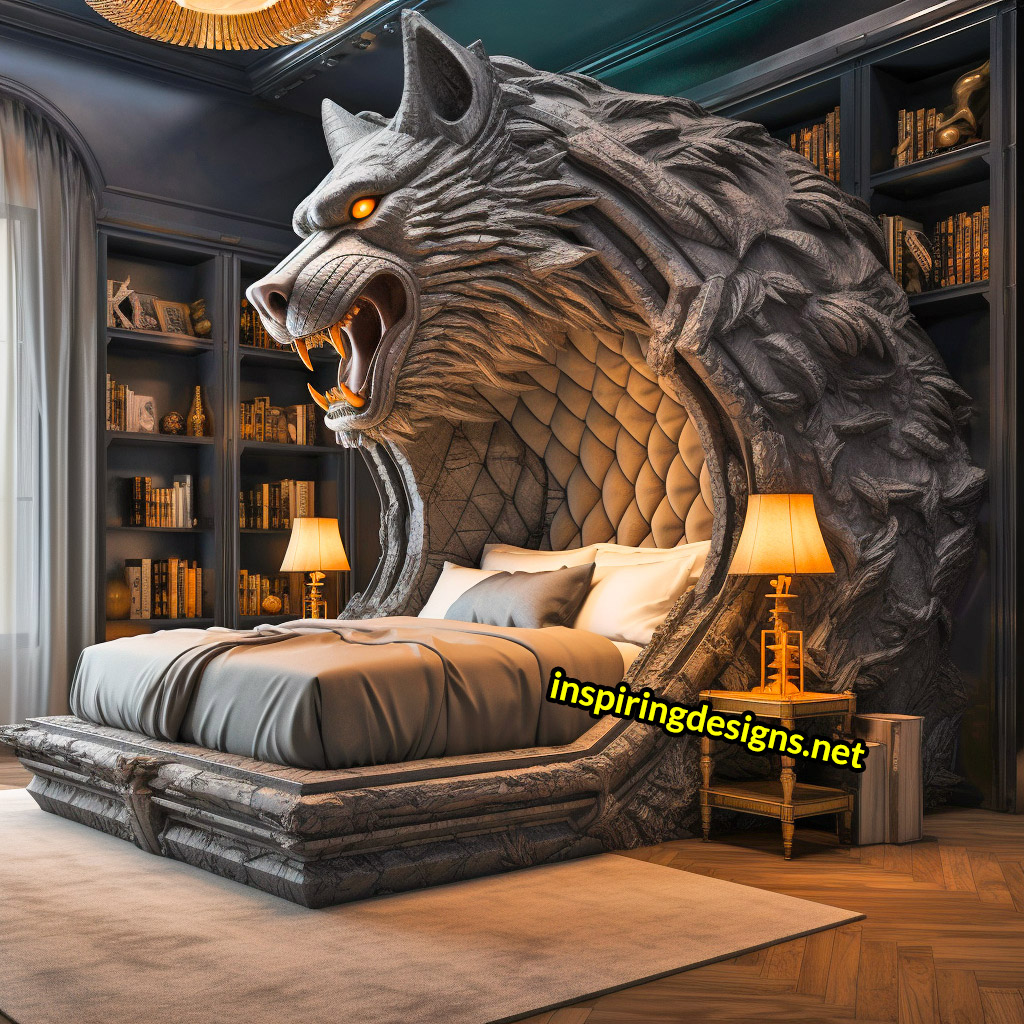 Giant Epic Animal Beds - Oversized wolf bed frame