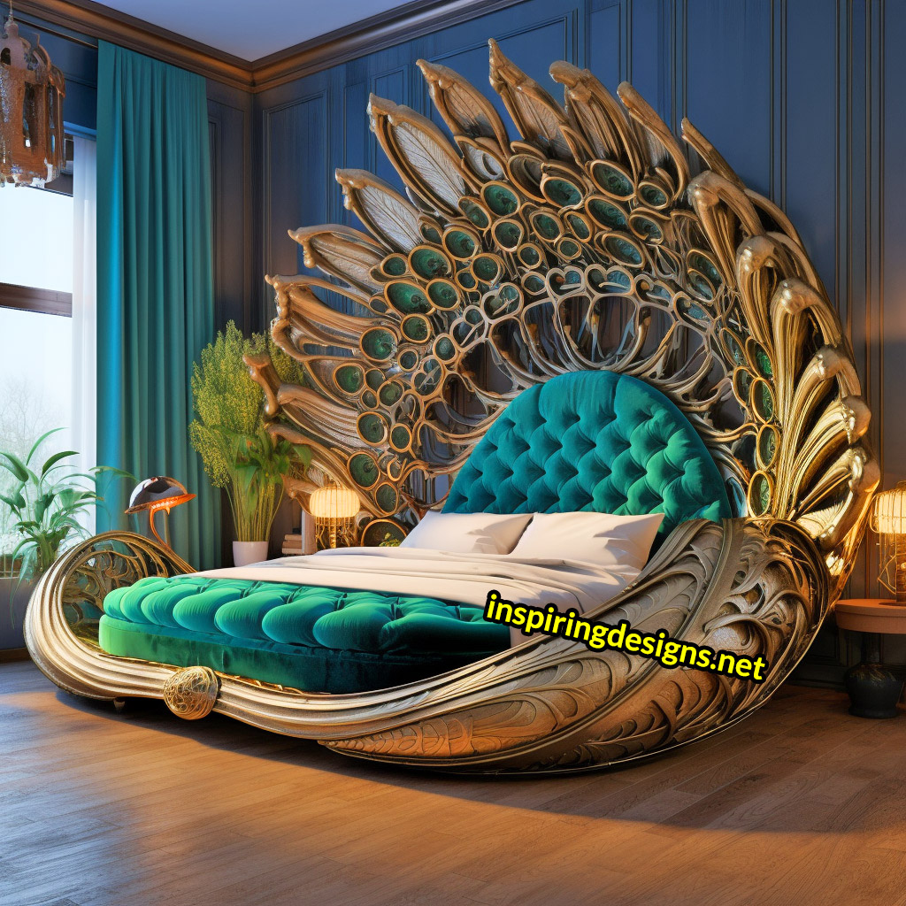 Giant Epic Animal Beds - Oversized peacock bed frame