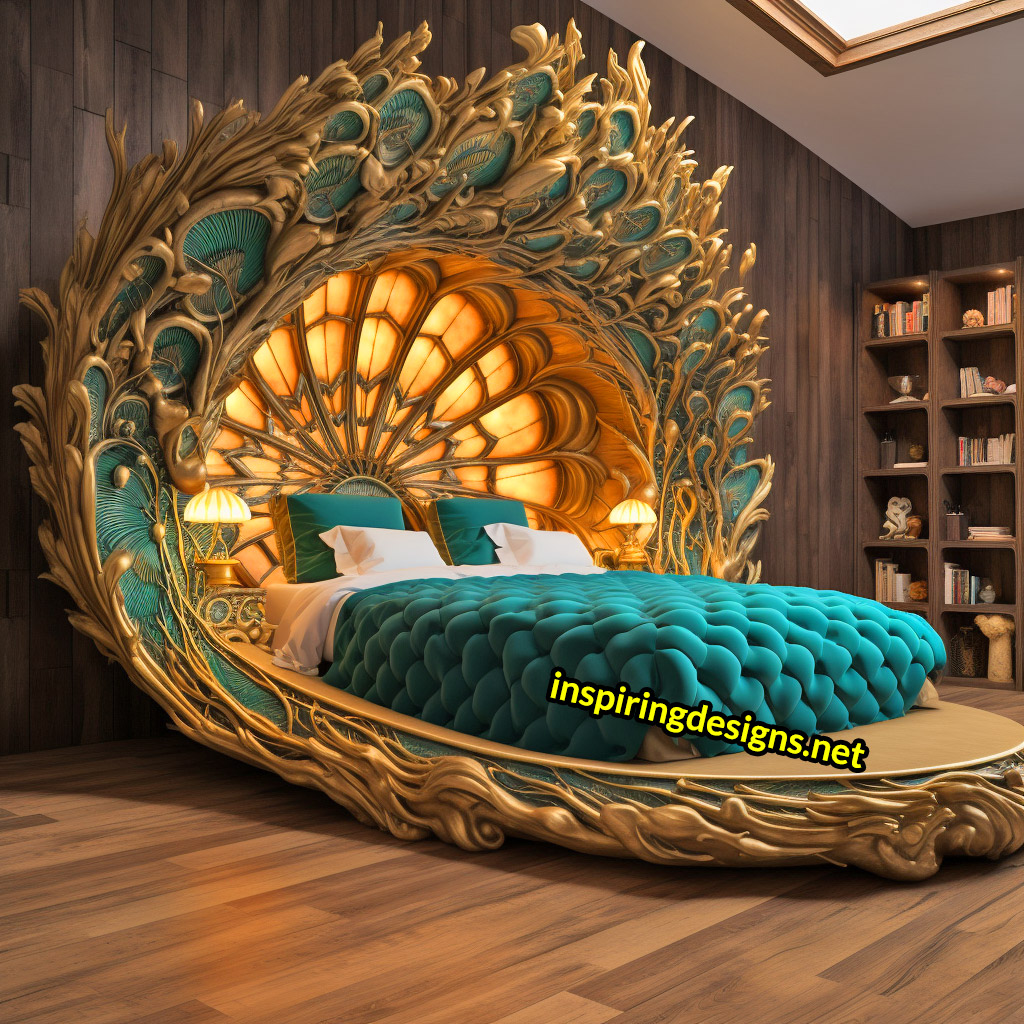 Giant Epic Animal Beds - Oversized peacock bed frame