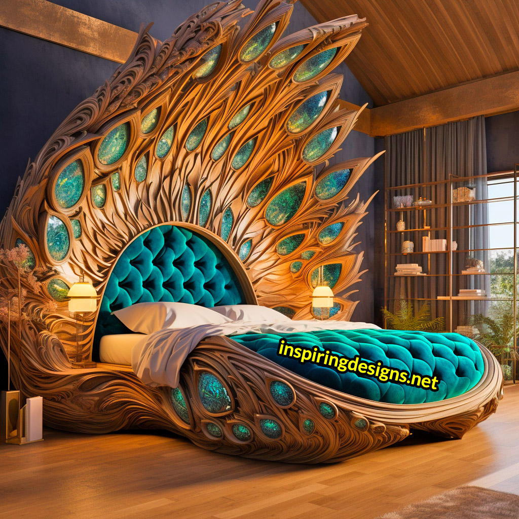 Giant Epic Animal Beds - Oversized peacock bed frame