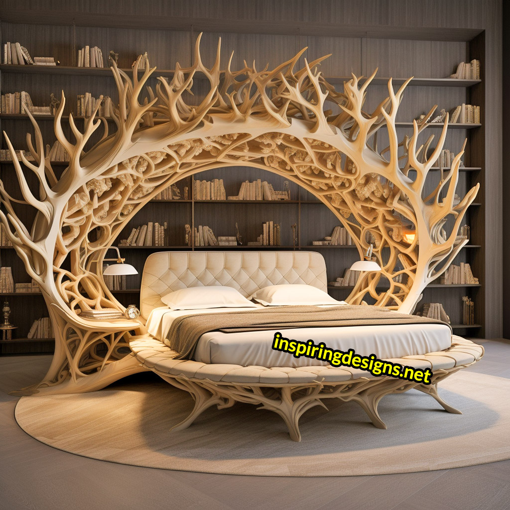 Giant Epic Animal Beds - Oversized deer antlers bed frame