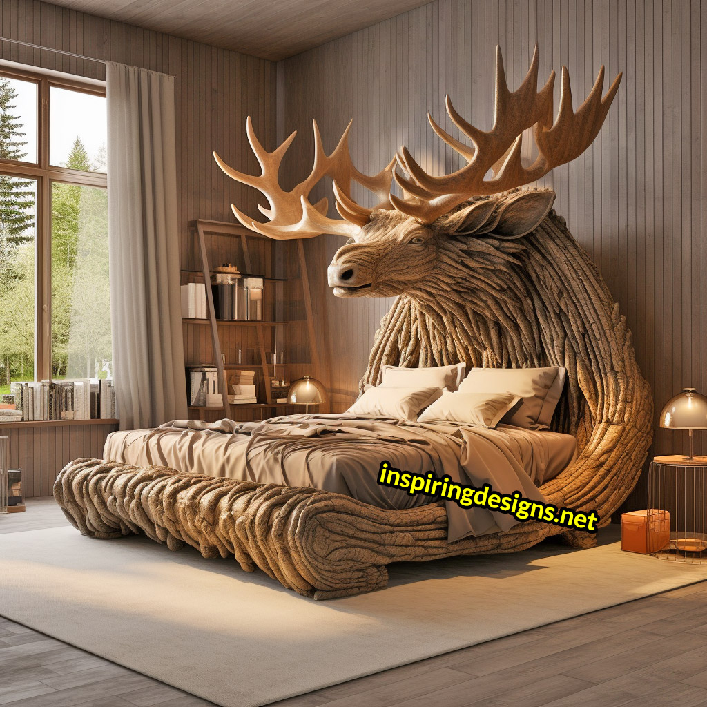 Giant Epic Animal Beds - Oversized moose bed frame